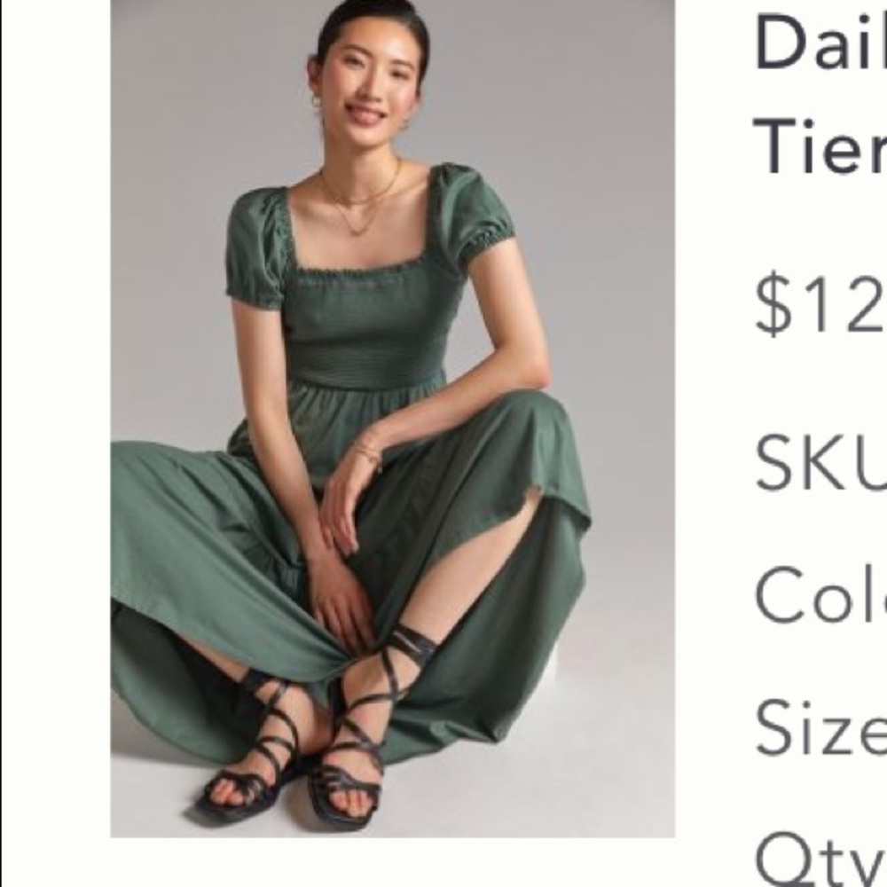 Daily Practice by Anthropologie Tiered Maxi Dress